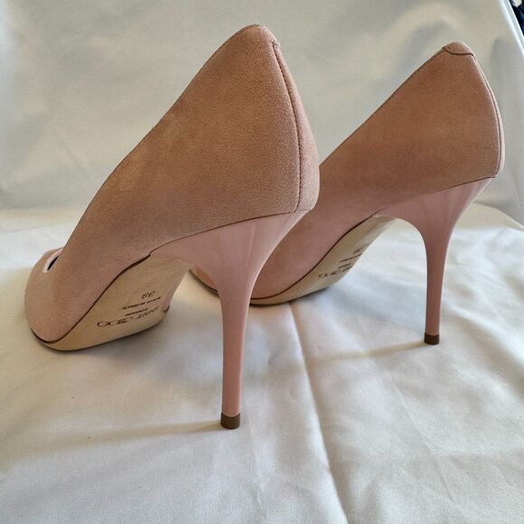 Jimmy Choo Ballet Blush Pink Suede Pointy Toe Pumps Size 8.5 - Picture 5 of 8